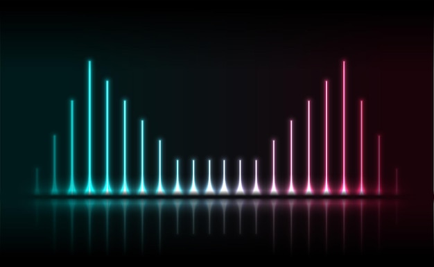 Líneas de neón púrpura azul fondo de tecnología abstracta