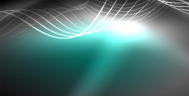 Las líneas de neón son un fondo brillante y brillante.