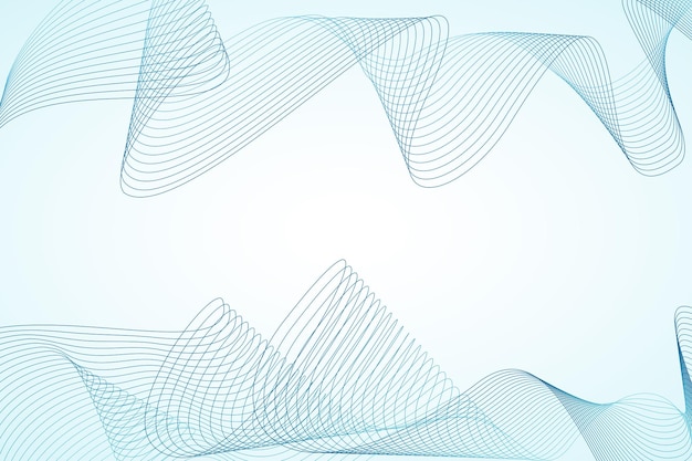 Líneas de onda abstractas azules Fondo Diseño moderno de flujo mínimo