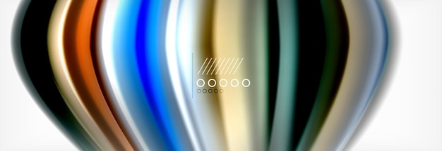 Líneas de onda abstractas estilo arco iris fluido líquido rayas de color fondo Ilustración artística para presentación de aplicación papel tapiz banner o cartel