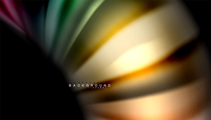Vector líneas de onda abstractas de estilo arco iris fluido rayas de color en fondo negro ilustración artística vectorial para presentación de aplicación papel pintado banner o cartel
