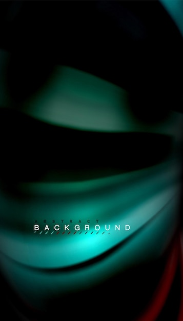 Líneas de onda abstractas de estilo arco iris fluido rayas de color en fondo negro Ilustración artística vectorial para presentación papel tapiz de aplicación banner o cartel