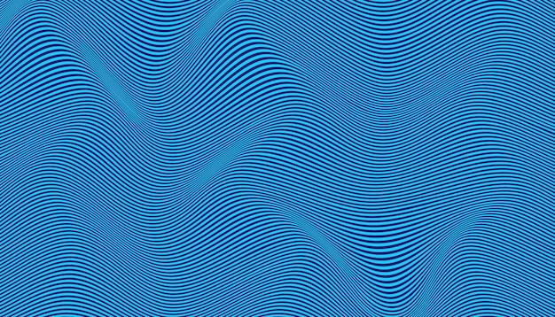 Líneas de onda abstractas en fondo azul oscuro Patrón de onda dinámico Fondo sin costuras con onda