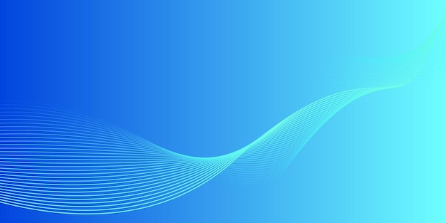 Líneas de onda brillantes abstractas en fondo azul oscuro Patrón de onda dinámico Líneas onduladas fluidas modernas Concepto de tecnología futurista Traje para portada de cartel de banner folleto sitio web