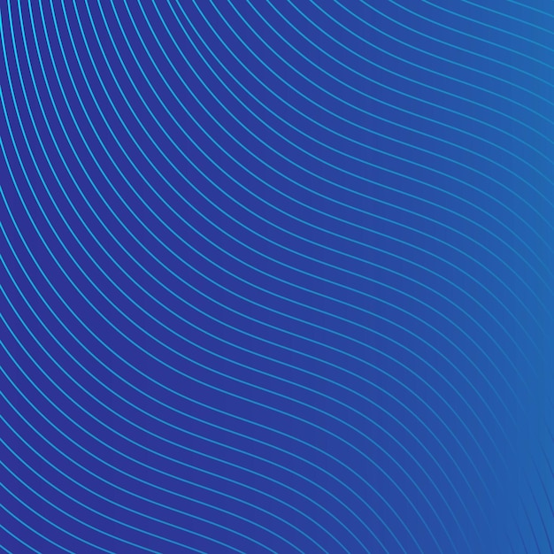 Líneas de onda brillantes abstractas en un fondo azul oscuro Patrón de onda dinámico Líneas onduladas fluidas modernas