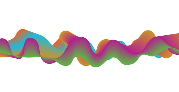 Líneas de onda coloridas Patrón de marco Abstracto Fondo Estandarte moderno Tipo de pared Ilustración vectorial