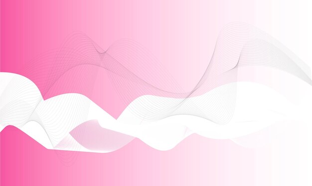 Líneas de onda coloridas vectoriales abstractas aisladas en fondo blanco para elementos de diseño en tecnología,