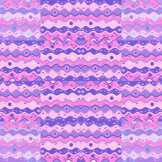 Líneas de onda creativas ornamento de azulejos mosaico étnico abstracto de patrones sin fisuras fondo de pantalla de línea vintage