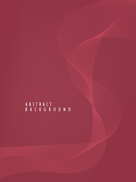 Líneas de onda de curva vectorial abstracta en fondo marrón