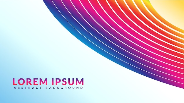 Líneas de onda futurista con degradado multicolor Diseño de fondo abstracto