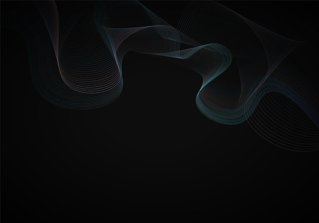 Líneas de onda de gradiente de fondo Ilustración vectorial