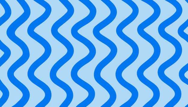 líneas de onda groovy patrón fondo colorido fondo vectorial curvo estilo retro hippie de los años 70 color azul