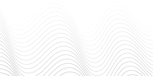 Líneas de onda negras abstractas en blanco para la ilustración vectorial de fondo de negocios