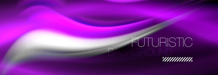 Vector líneas de onda de neón de color fluido fondo de neón color líquido plantilla de pintura futurista