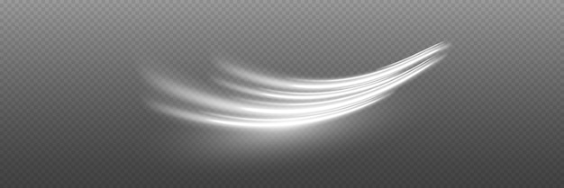 Líneas de ondas blancas de vórtice y luz