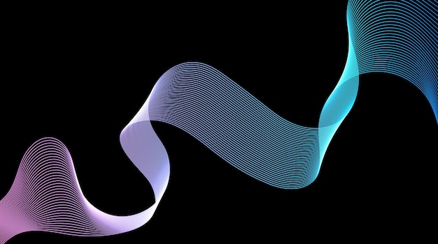 Líneas de ondas dinámicas ritmos calmantes gradiente de fondo colorido