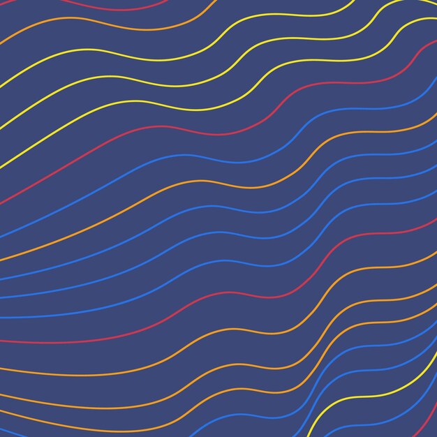 Líneas onduladas abstractas de fondo Vector