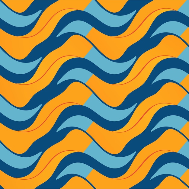 líneas onduladas abstractas patrón sin costuras arte vectorial e ilustración