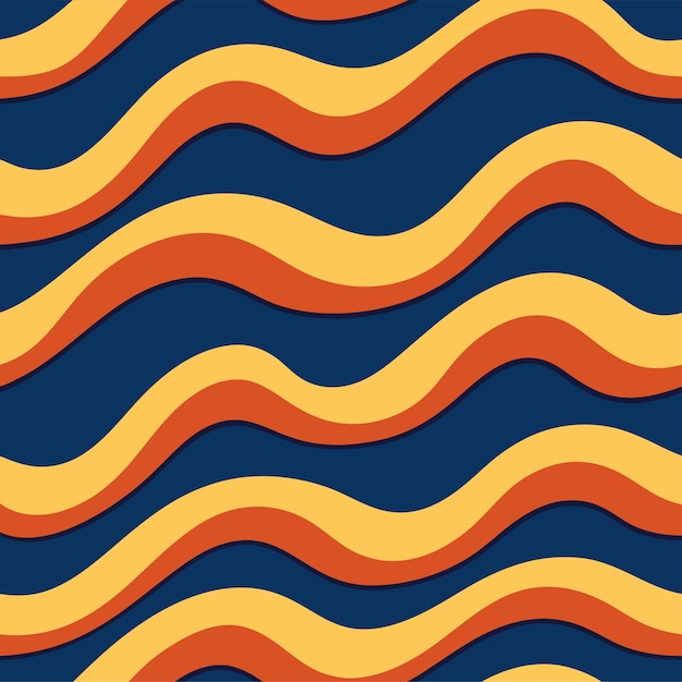 líneas onduladas abstractas patrón sin costuras arte vectorial e ilustración