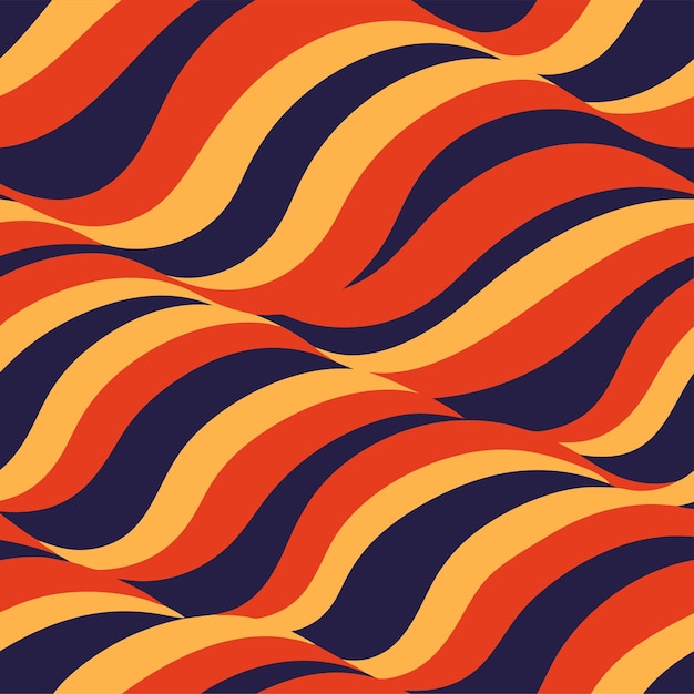 líneas onduladas abstractas patrón sin costuras arte vectorial e ilustración