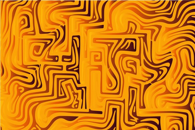 Las líneas onduladas abstractas en tonos de naranja y amarillo crean un patrón vibrante sobre un fondo audaz