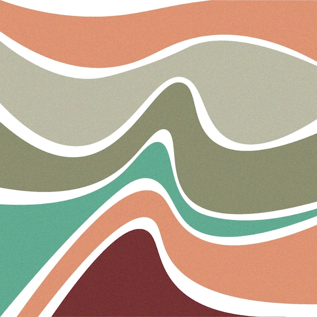 Líneas onduladas abstractas con tonos de tierra y gradientes texturizados
