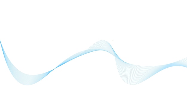 Líneas onduladas azules ilustración vectorial Elementos de diseño Fondo de ondas
