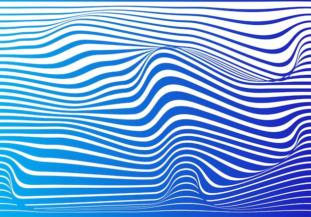 Líneas onduladas azules líneas onduladas monocromáticas