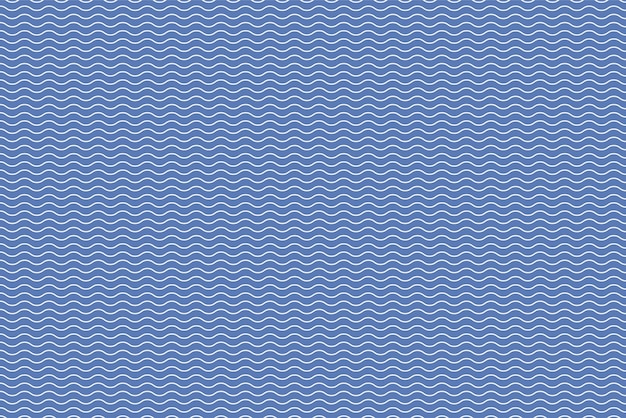 Líneas onduladas blancas simples sobre fondo azul Ilustración vectorial