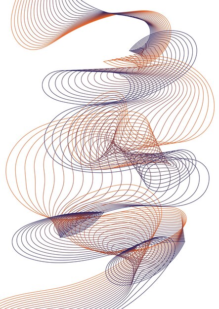 Líneas onduladas para el elemento de línea de mezcla de fondo abstracto de fondo