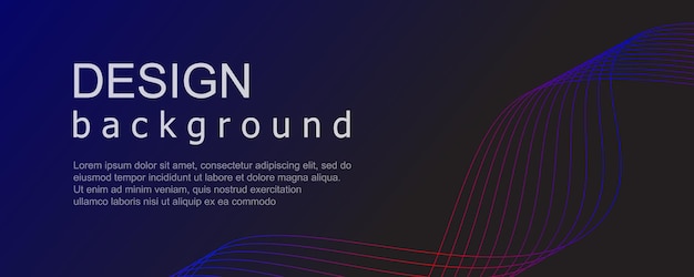 Líneas onduladas de fondo vectorial abstracto para sitios web de folletos