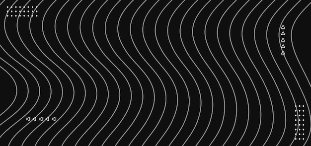 Líneas onduladas negras y claras modernas fondo abstracto Ilustración vectorial