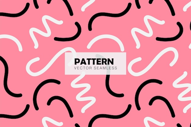 Las líneas onduladas rizadas forman un patrón de repetición sin costuras abstracto simple
