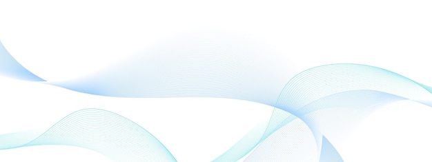 líneas onduladas vectoriales futuristas que fluyen curva suave gradiente colorido púrpura azul sobre fondo blanco