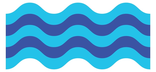 Líneas ondulantes logotipo azul abstracto símbolo de agua