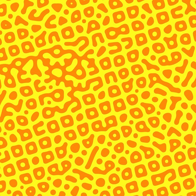 Líneas orgánicas irregulares de patrones sin fisuras de coral con color naranja y amarillo