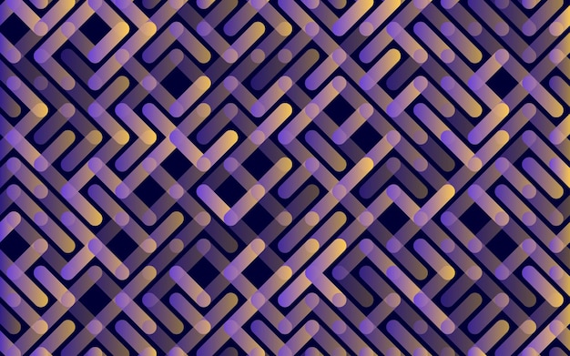 Líneas Patrón transparente de vector Banner Ornamento de rayas geométricas Ilustración de fondo lineal monocromática