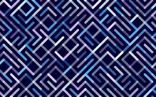 Líneas Patrón transparente de vector Banner Ornamento de rayas geométricas Ilustración de fondo lineal monocromática