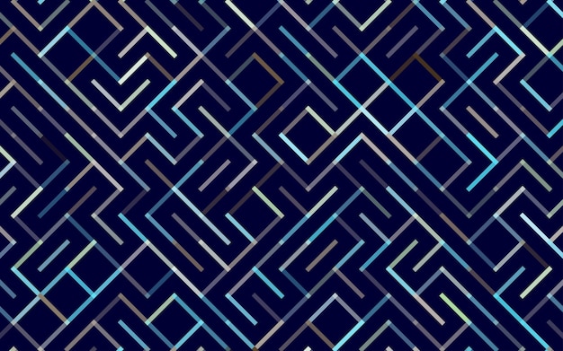 Líneas Patrón transparente de vector Banner Ornamento de rayas geométricas Ilustración de fondo lineal monocromática