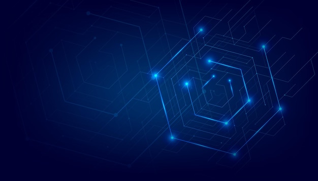 Líneas y puntos abstractos conectan el fondo. Conexión de tecnología de datos digitales y concepto de big data.
