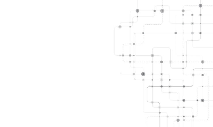 Vector líneas y puntos de conexión de circuitos