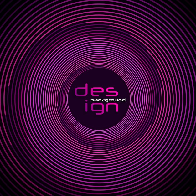 Líneas y puntos dinámicos para música de fondo. Diseño de red con partículas. Curva de onda de sonido radial con partículas de luz. Estilo de tecnología 3D.