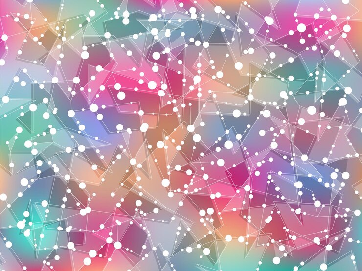 Vector líneas y puntos fondo geométrico abstracto textura abstracta colorida ilustración vectorial