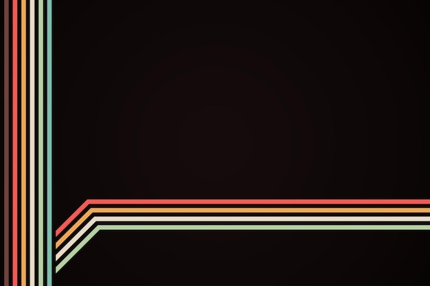 Líneas rayadas coloridas simples abstractas en estilo retro