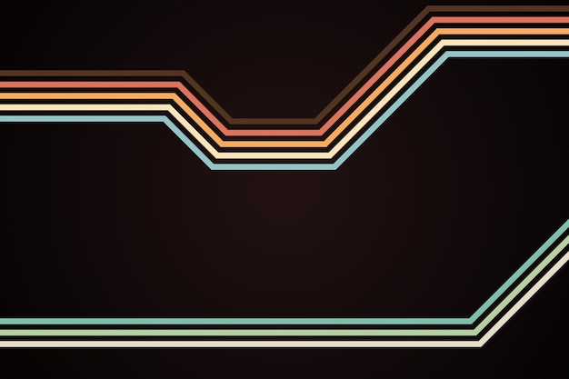 Líneas rayadas coloridas simples abstractas en estilo retro