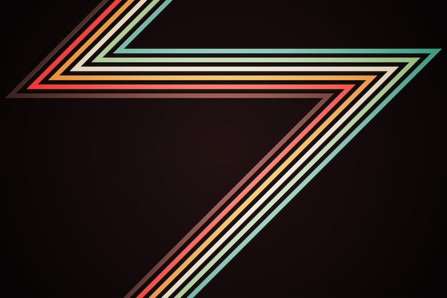 Líneas rayadas coloridas simples abstractas en estilo retro