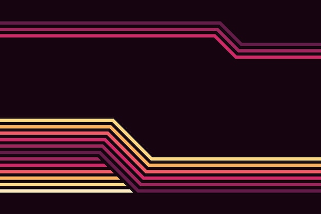 Líneas rayadas coloridas simples abstractas en estilo retro