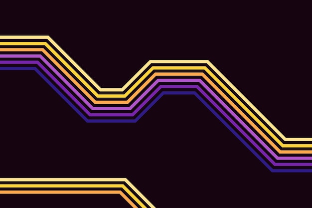 Líneas rayadas coloridas simples abstractas en estilo retro