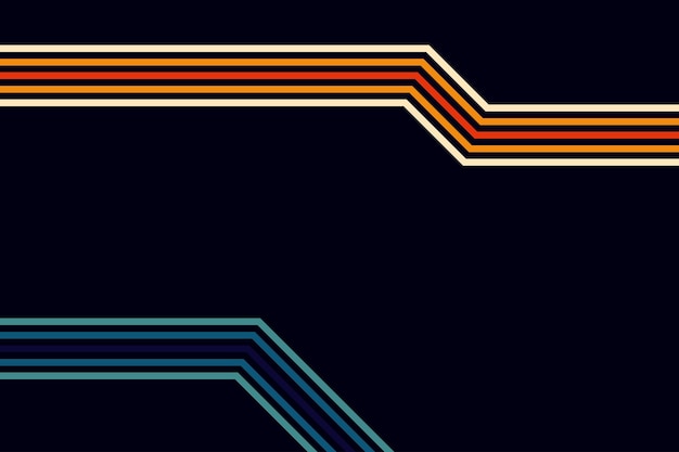 Líneas rayadas coloridas simples abstractas en estilo retro