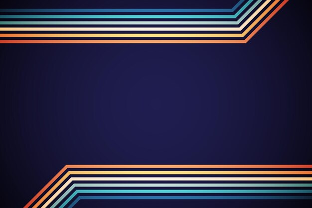 Líneas rayadas coloridas simples abstractas en estilo retro